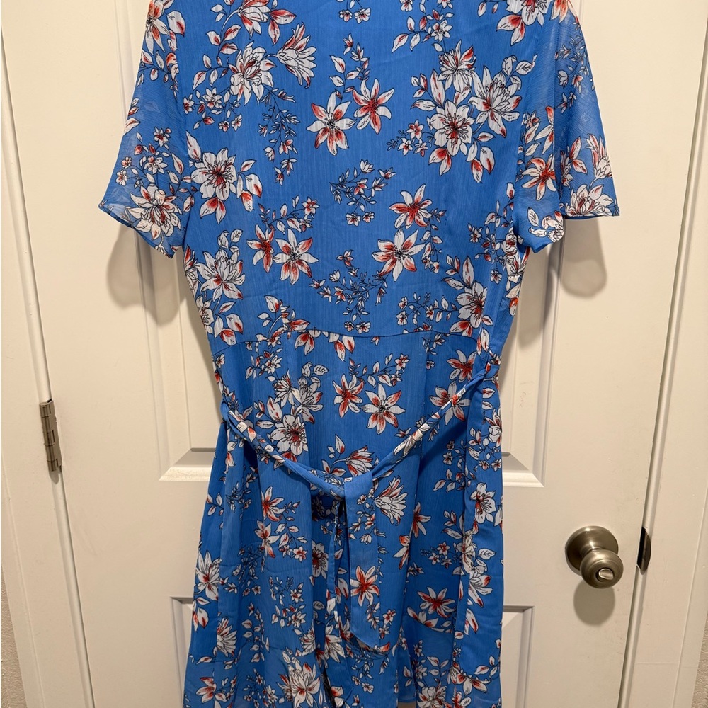Banana Republic Blue Floral Midi Dress - Picture 2 of 3